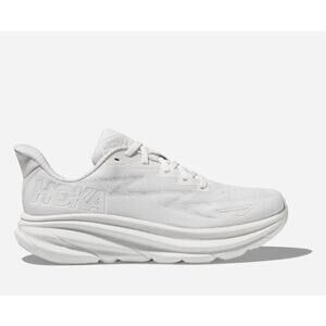 USED Hoka Men's Clifton 9 Sneaker, White-SZ 13